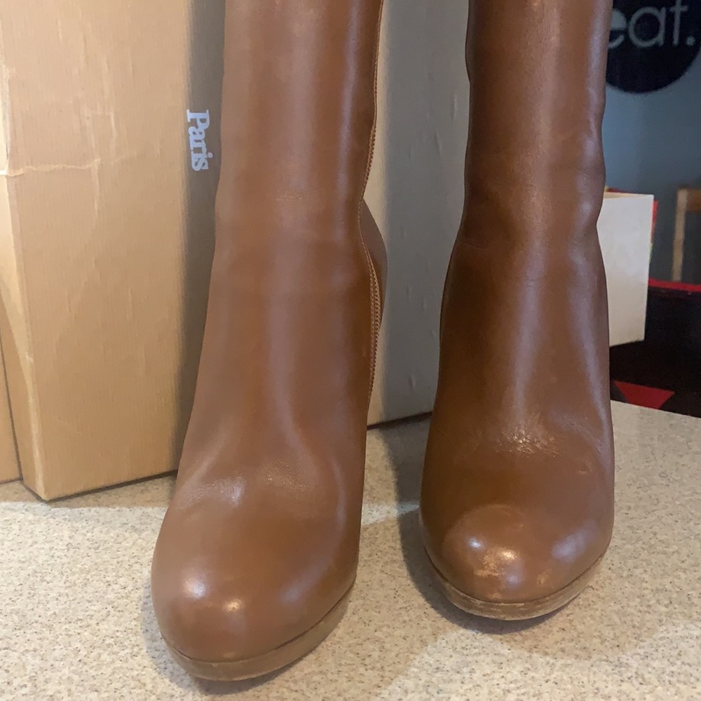 Christian Louboutin Calfskin Brosse Mirabelle 120 Tall Boots rare find! - Picture 2 of 6